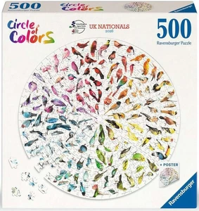 NEW RAVENSBURGER 500 Pieces Jigsaw Puzzle Circle of Colors Bird Colour Wheel