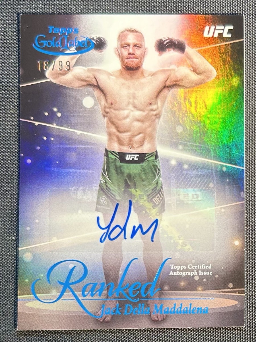 2024 Topps Gold Label UFC Jack Della Maddalena Ranked Blue Auto
