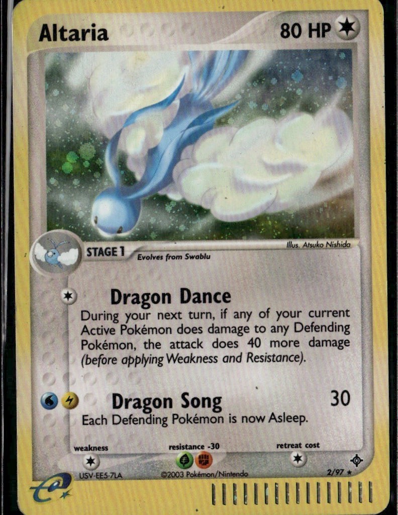 Altaria Holo Rare Dragon 2/97 Colorless Holo Pokemon Card
