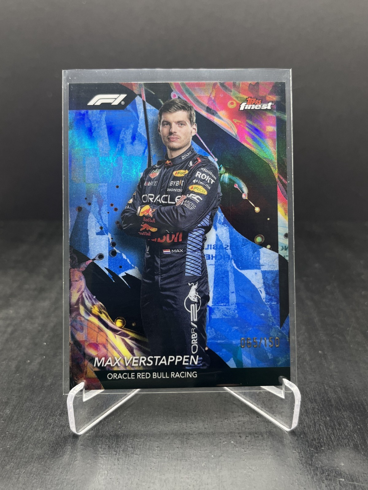 2024 Topps Finest Formula 1 F1 Max Verstappen Uncommon Blue 065/150 #188