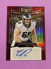 2023 Panini Select - Signatures Landon Dickerson #SIG-LDI Maroon Prizm /75 (AU)