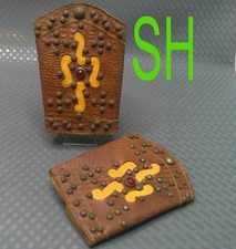 Vintage 1950s Western Cowboy Toy Wrist Cuffs Gauntlets Bracers Steampunk Leather