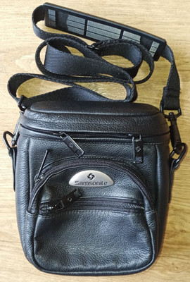 SAMSONITE FERNGLAS KAMERA OBJEKTIV TASCHE LEDER GÜRTEL - SCHULTERTASCHE