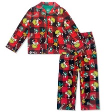 The Grinch Pajamas 2-Piece Matching Set - Soft Kids Christmas PJs Loungewear