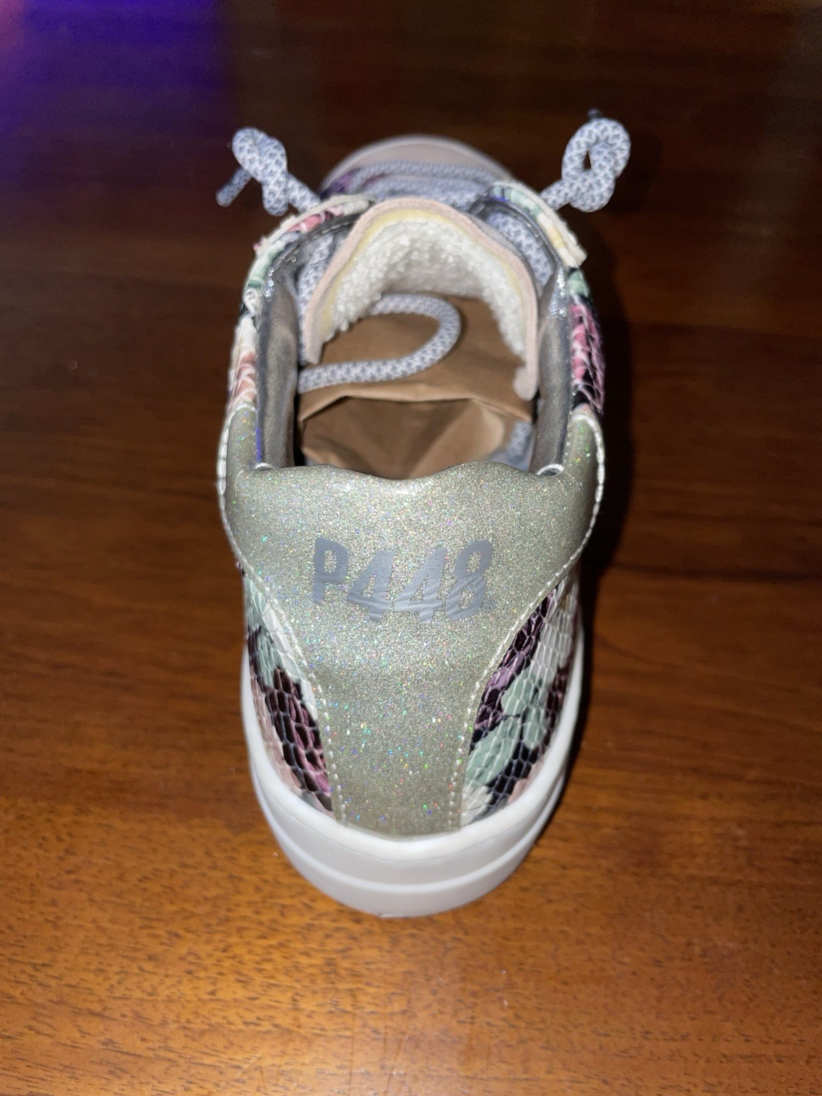 P448 Floral Python-Embossed Platform sneakers (Wo… - image 8