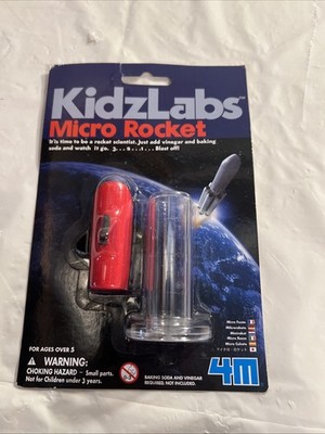 4M/Kidzlabs: Micro Rocket New On Sealed Card (NOSC) Children's Fun Science Set