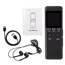 New Black 32GB Digital Recorder Voice Activated Recorder Supports Playback