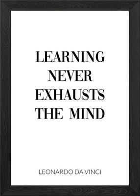 Leonardo Da Vinci Quote Framed Wall Art Poster Canvas Print Picture