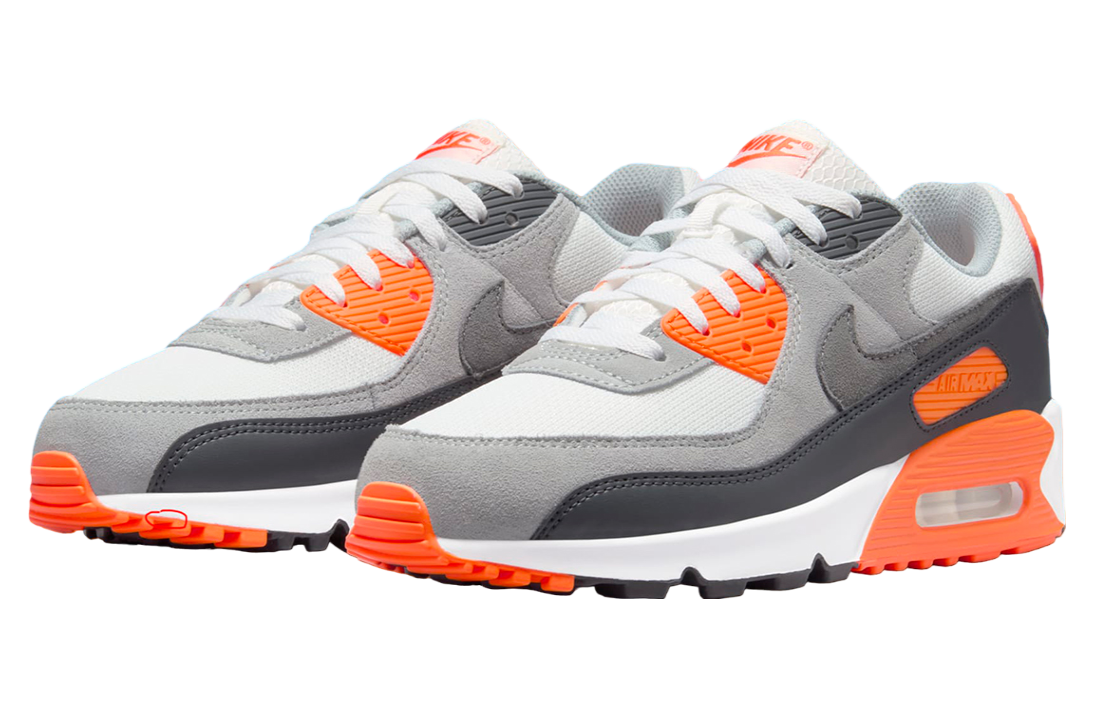 NIKEゴルフ　Nike Air Max 90 グレー/オレンジ　箱有　27cm Nike Air Max 90 Summit White Safety Orange Dark Smoke Grey DM0029