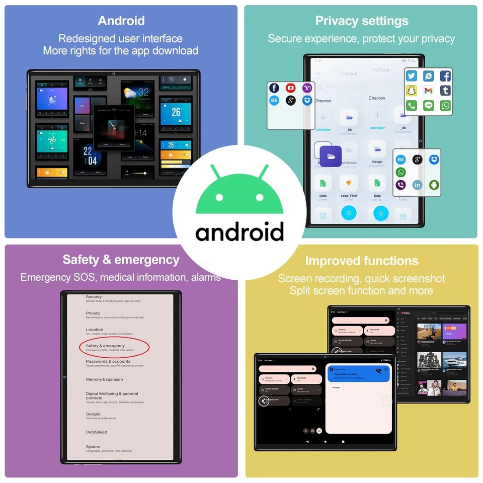 2025 Latest Android Tablet 10.1 Inch, 5G WiFi Tablets Mit 16GB RAM+128GB ROM(... - Image 3 of 4