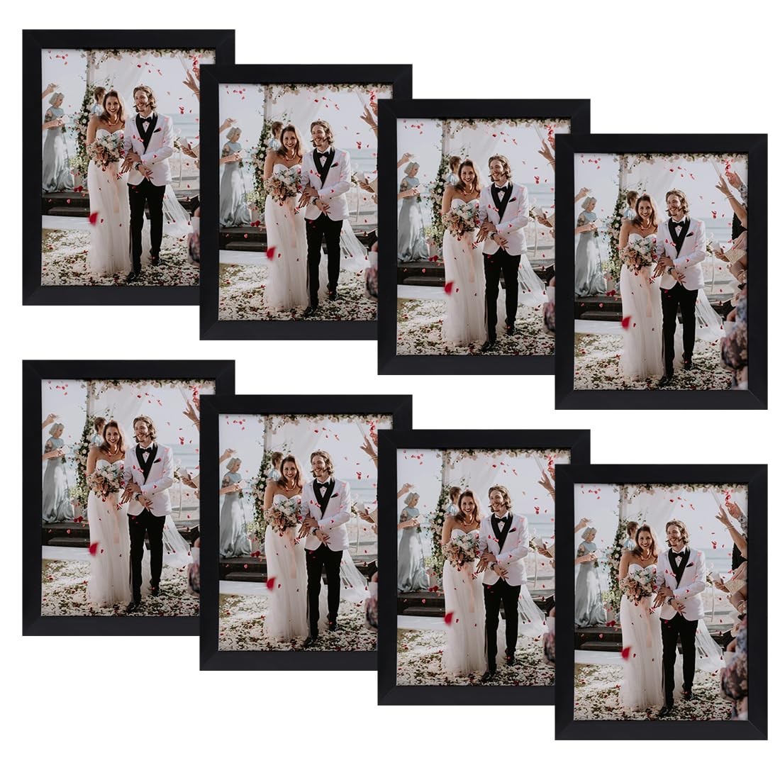 Cadres photo 20x25 cm lot de 8 pour décoration murale et portraits