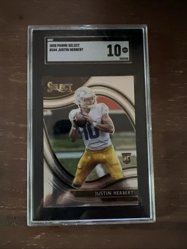 Justin Herbert 2020 Panini Select #344 Field Level Prizm Rookie Card RC SGC 10