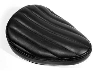 Solo Sitz Schwarz Tuck + Roll Classic Custom flach Chopper Bobber Universal