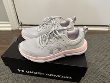 Under Armour Big Girls UA GGS Assert 10 Sneakers 6Y Grey Pink