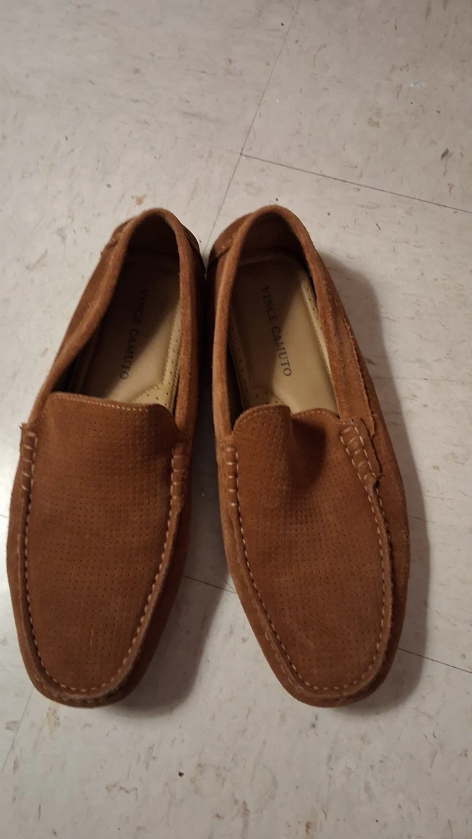 Vince Camuto Brown Suede Loafers Shoes Preppy Mens 11.5 Vince Camuto Brown Dress Shoes for Men for sale | eBay main image 4