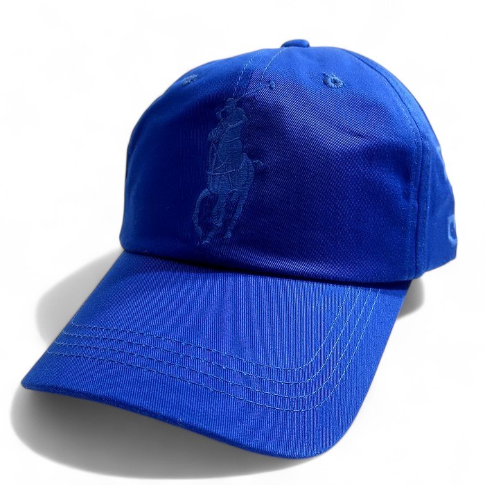 Cappello Berretto Polo Big Pony 3 Logo Ricamo 6 Pannelli Cotone Frm220157 Blu 030 50716K