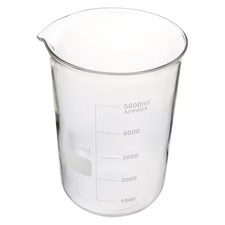 Zoro Select 5Yha0 Beaker, Low Form, Glass, 5000Ml, 5Yha0