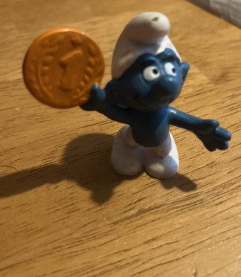 Schleich Schlumpf mit Münze Coin Taler Glückspfennig - 20029 - Schlümpfe eng Nr1