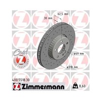 Zimmermann 400.5518.30 Bremsscheibe Vorderachse FüR Mercedes Benz Mercedes Benz