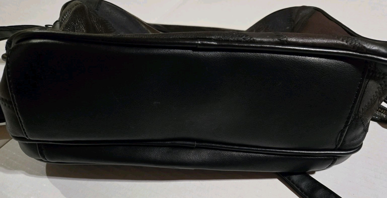 Vintage Jaclyn Smith Patchwork Black  Genuine Lea… - image 11