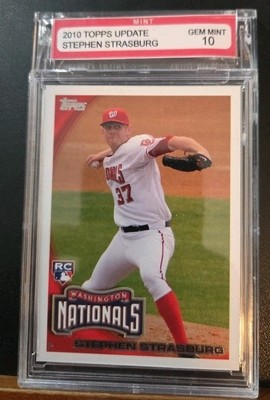 2010 Topps #661 (Update) SP Stephen Strasburg RC 10 Gem Mint  Nationals