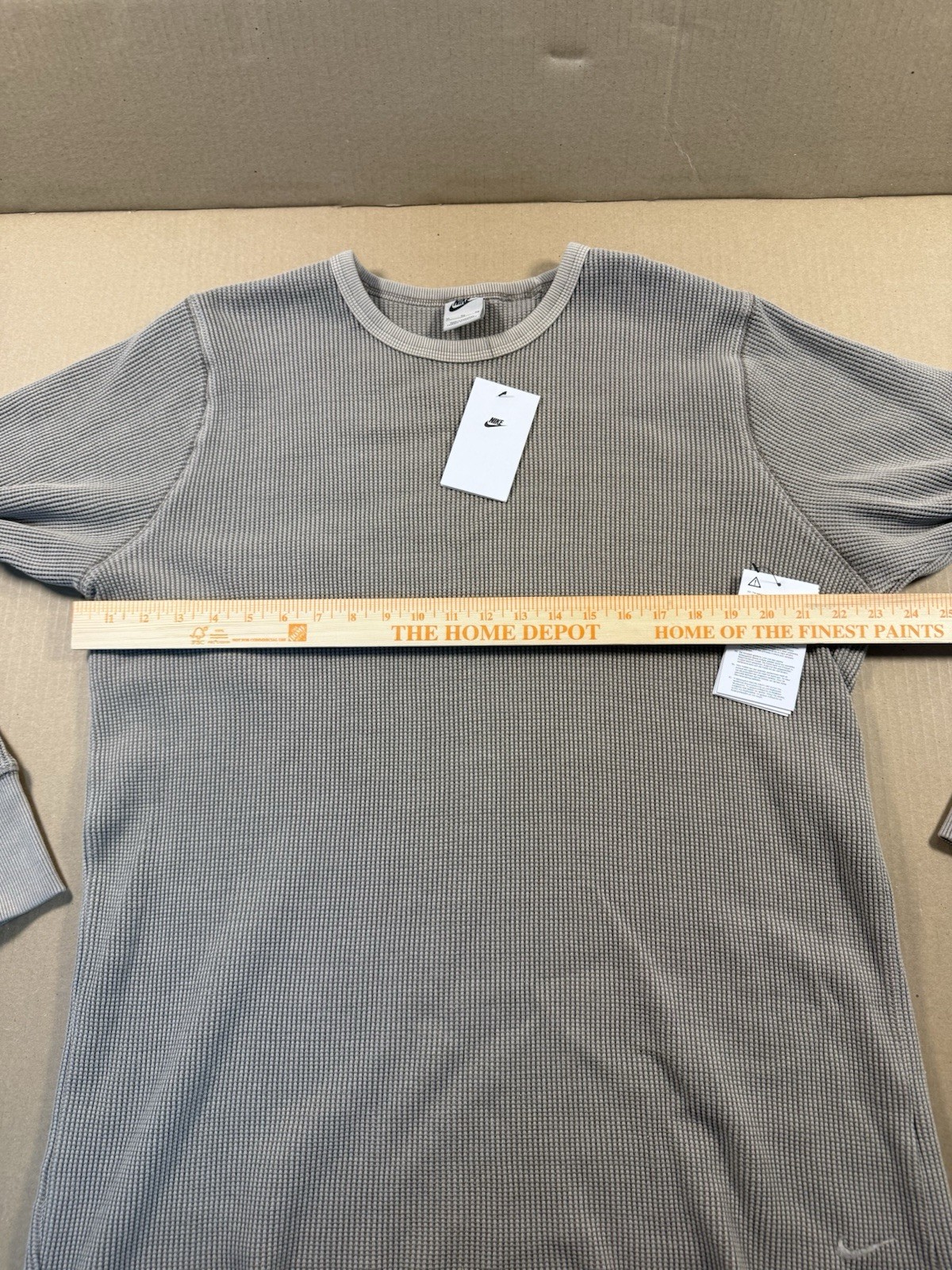 Nike Life Heavyweight Waffle Thermal Long Sleeve Brown Mens M FZ6579-429, NWT thumbnail 7