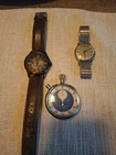 Watch Lot 3 Pieces One Timex Vintage, Beautiful Vintage Stop Watch.