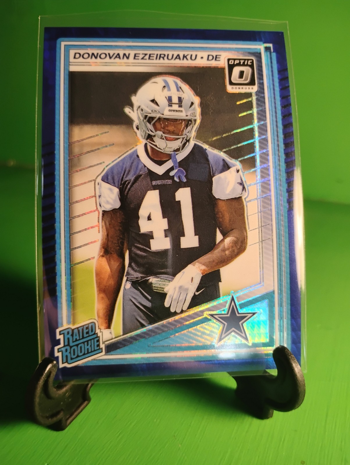 K4 2025 Panini Donruss Optic Rated Rookie Donovan Ezeiruaku#230 Blue Hyper Prizm