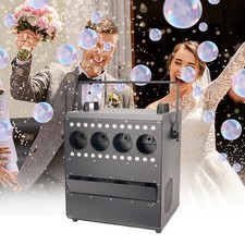 4 head LED Fog Bubble Machine DMX512 Smoke Bubble Maker Equipment for Party