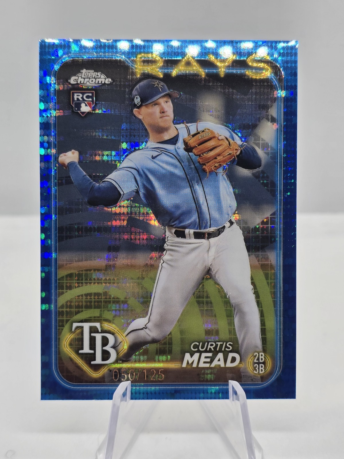 Curtis Mead ROOKIE /125 Blue Sonar Refractor 2024 Topps Chrome #209