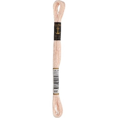 Filo Per Ricamo Anchor A 6 Capi - Matassa 8,75 M Colore Blu Marino - Cotone Egiziano 100% - Confezione Da 12 - 3