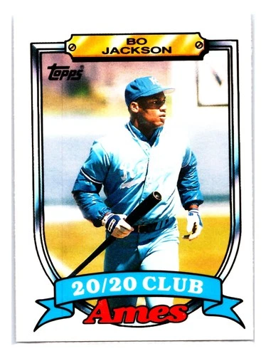 Bo Jackson 1989 Topps Ames 20/20 Club #17 Kansas City Royals