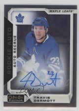 2018-19 O-Pee-Chee Platinum Rookie Autos Travis Dermott #R-TD Auto 1h6a