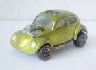 Hot Wheels Redline 1967 VW Bug - Lime Green "Antifreeze" Vintage Toy Car