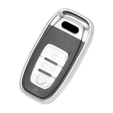  Smart Key Fob Case Transparent Frosted 3 & 4 Button Transparency Frosted White