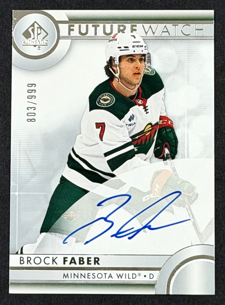 2023-24 UPPER DECK SP AUTHENTIC AUTO BROCK FABER SIGNED FUTURE WATCH /999