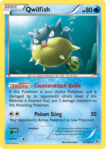 Qwilfish Reverse Holofoil [FLF - 21/106]