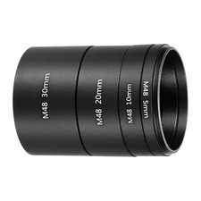 5/10/20/30mm M48 Lens Adapter Ring Extension Tube for Camera and Eyepiece, Black