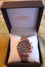 Rotary Aquaspeed Mens Watch Rose Gold Colour Chronograph GB00109/16/B