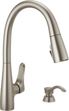 Delta Dunsley Single-Handle Deck Mount Pull-Down Kitchen Faucet w/Spotshield