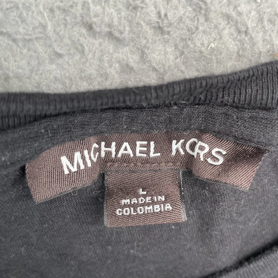 Camiseta Michael Kors Essential Mujer Grande Negra Y2K Basics Preppy Academia Foto 4 de 4