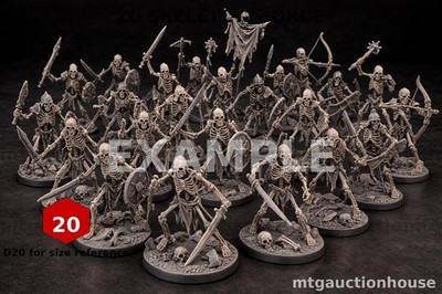 Skeleton Horde Lot 20 Undead Warrior Miniatures 28mm High Quality Resin D&D