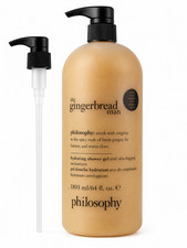 Philosophy The Gingerbread Man Shower Gel Bubble Bath Shampoo 64oz w/ Pump