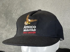 Vintage Amoco Motor Club Snapback Hat McDowell Enterprises Pro Driver Eagle Cap