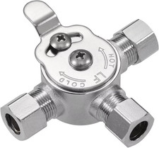 1 PCS below Deck Mixing Valve,3/8" Compression LF Brass Body,Thermostatic Mixing