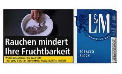 L&M Tobacco Block Blue Label 42g Feinschnitt, 