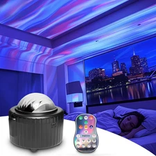 Northern Lights Projector,15 Colors Galaxy Projector for Bedroom,Remote Aurora L