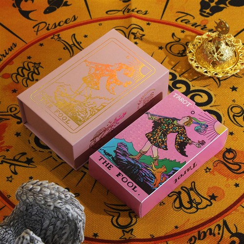 Tarotkarten Deck Rosa Design 78 Tarot Cards mit Guide Halterbox für Anfänger - Bild 1 von 7