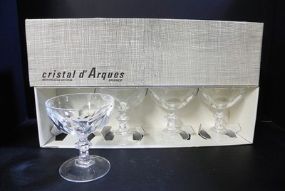 Vintage Cristal D'Arques-Durand Rambouillet Crystal Champagne Glasses Set of 4