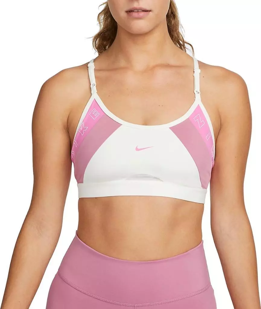 New Womens Sport Bra Dri-FIT Logo Pink/White Removable pads DQ5128-133 eBay